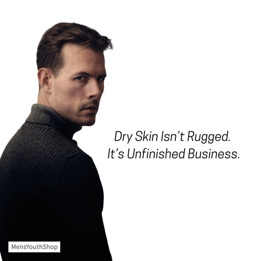 Before he realized he needed a skincare routine for men, Tom’s face was flaking its way onto every outfit. A simple two-step fix made all the difference.