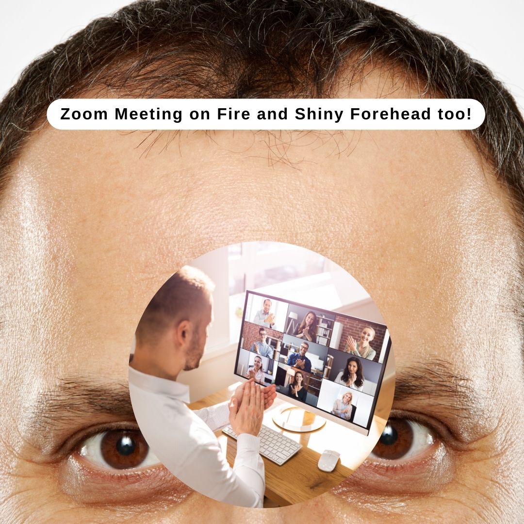 "When your Zoom Meeting is polished, but your forehead's doing its own presentation.” Get camera-ready with the men’s face wash that knows business (and shine control).